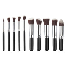 100% Brand new and high quality 10PCS Cosmetic Makeup Brush Brushes Set Foundation Powder Eyeshadow+1 PC Sponges Anne