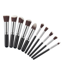 100% Brand new and high quality 10PCS Cosmetic Makeup Brush Brushes Set Foundation Powder Eyeshadow+1 PC Sponges Anne