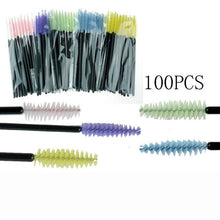 100 Pieces Multicolor Disposable Eyelash Mascara Brushes Makeup Brush Kit hard plastic Material eye makeup tools 2017 Anne