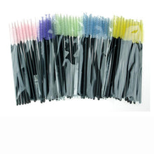 100 Pieces Multicolor Disposable Eyelash Mascara Brushes Makeup Brush Kit hard plastic Material eye makeup tools 2017 Anne