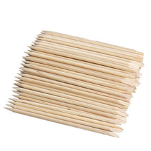 100pcs Nail Art Orange Wood Stick Cuticle Pusher Remover for Manicures