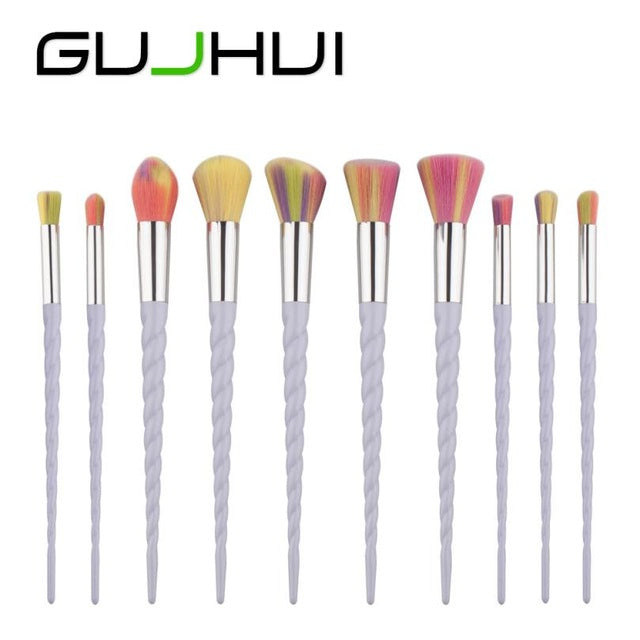 10PCS MINI Make Up Foundation Eyebrow Eyeliner Blush Cosmetic Concealer Brushes Suitable for professional use or home use 2017