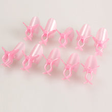 10PCS Plastic Nail Art Design Tips Cover Polish Shield Protector Clip Set Pink