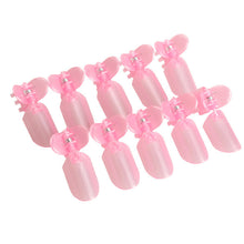 10PCS Plastic Nail Art Design Tips Cover Polish Shield Protector Clip Set Pink