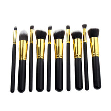 10PCS Synthetic Make Up Brush Set Cosmetics Foundation Blending Blush Eyeliner Face Powder Brush Makeup Brush Kit