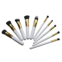 10PCS Synthetic Make Up Brush Set Cosmetics Foundation Blending Blush Eyeliner Face Powder Brush Makeup Brush Kit