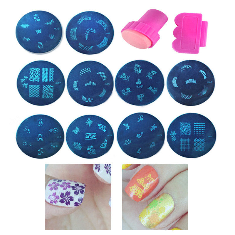 10Pcs 100% Brand New Nail Art Stamping Plate Image Plate Stamp Template
