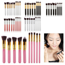 10Pcs Professional Women Cosmetic Brushes Set Powder Eyeshadow Foundation Face Blushes New Makeup Beauty Kits Tools