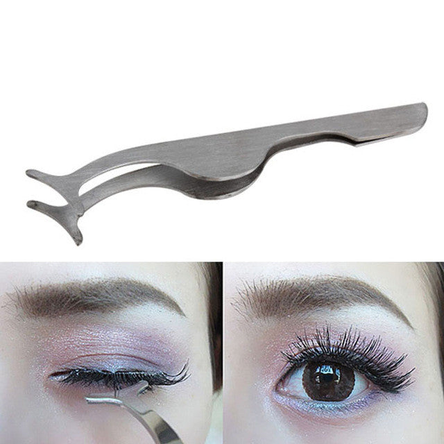 10pair Makeup Party False Eyelashes Eye Lashes + Auxiliary Clip Tweezers Stainless Tools