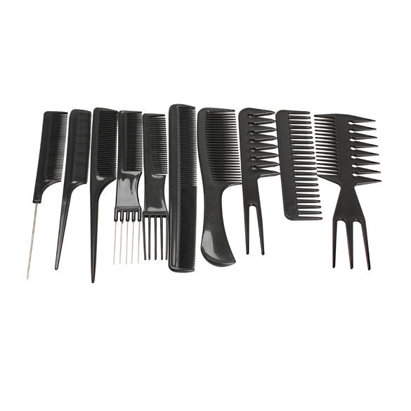 10pcs Comb Make Up Comb Professional Hair Combs Anti-static Hairbrush black
