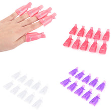 10pcs Wearable Acrylic Nail Clip Nail Polish Removers Plastic Nail Art Soaker Caps Clip UV Gel Tool Resurrection Clip