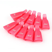 10pcs Wearable Acrylic Nail Clip Nail Polish Removers Plastic Nail Art Soaker Caps Clip UV Gel Tool Resurrection Clip