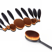 11Pcs Make Up Oval Brush Set Toothbrush Shaped Foundation Power Facial Makeup Brushes Tools