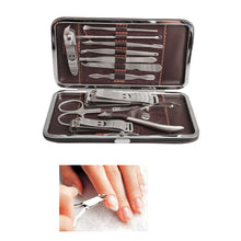 12 In 1 Stainless Nail Clipper Nipper Cutter Pedicure Manicure Set Kit Case