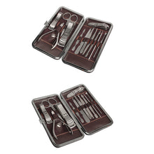 12 In 1 Stainless Nail Clipper Nipper Cutter Pedicure Manicure Set Kit Case