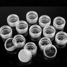 12 Nail Art Powder Paillette Rhinestone Empty Storage Pot Box case Plastic