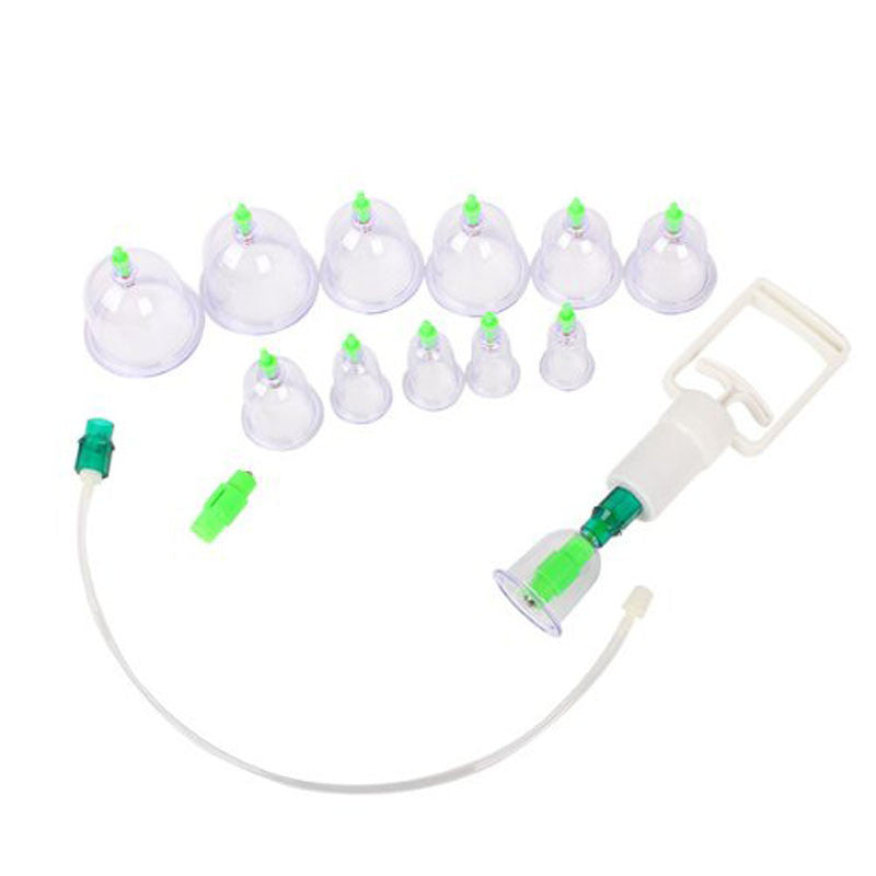 12pcs Chinese Medical Generic Suction Cups Vacuum Cups Healthy Body Kit Portable Massage Therapy 88