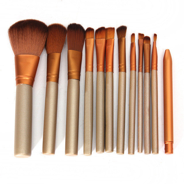 12pcs Full Set Women Makeup Brush Kit Superior Professional Soft Cosmetic Brushes Face Eyes Blush Brush Set for Women