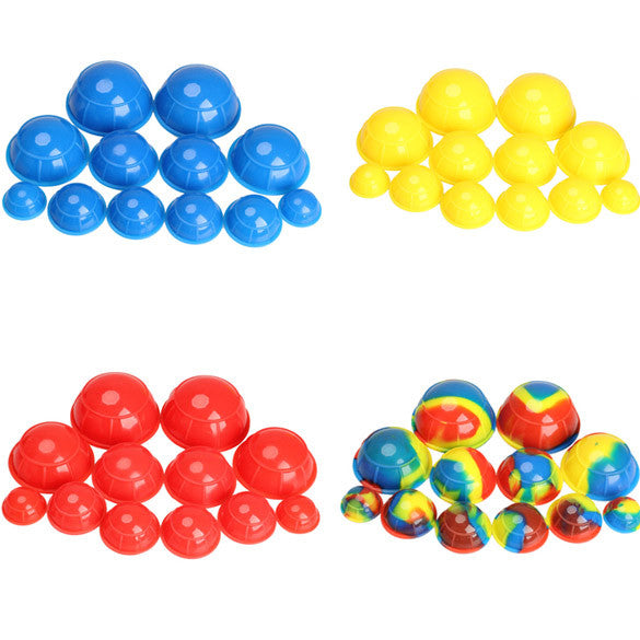 12pcs Mini Silicone Travel Medical Vacuum Massage Cupping Cups Health Care Random Color