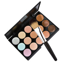 15.5cm x 10.5cm x 1.3cm 15 Colors Concealer + 1 PCS Makeup Brush Made from high-grade synthetic fibers Anne