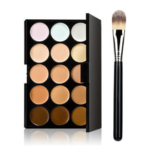 15 Color Fashion Women Professional Makeup Cosmetic Contour Concealer Palette Make Up+Foundation Brush