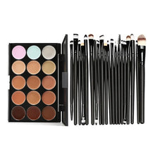 15 Colors Contour Face Cream Make up Concealer Palette and Professional 20pcs Makeup brushes