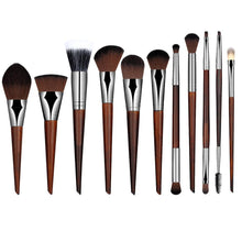 17.5*12*3 Best Price! 11 PCs Pure Handmade Makeup Brushes Powder Concealer Eyebrow Eyeliner Blush Brush Anne