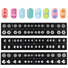 18*3.5cm 1 Sheets New Vinyls Nail Hollow Irregular Grid Stencil Reusable Manicure Stickers Guide Stamping Template Nail Art Tool