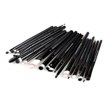 18.5cm-13.2cm/7.28"-5.20"(Approx.) Nylon Material 20 Pcs Pro Makeup Set Powder Foundation Eyeshadow Eyeliner Lip Cosmetic Brush