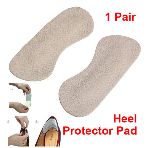 1 Pair Foot Care Cushion Insole Liner High Heel Shoes Back Leather Pad