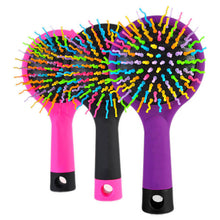 1 Piece Hot Selling Rainbow Volume Anti-static Magic Hair Curl Straight Massage Comb Brush Styling Tools With Mirror
