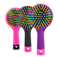 1 Piece Hot Selling Rainbow Volume Anti-static Magic Hair Curl Straight Massage Comb Brush Styling Tools With Mirror