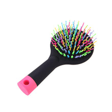 1 Piece Hot Selling Rainbow Volume Anti-static Magic Hair Curl Straight Massage Comb Brush Styling Tools With Mirror