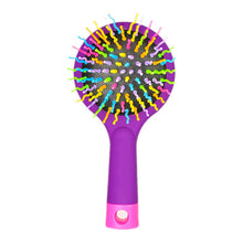 1 Piece Hot Selling Rainbow Volume Anti-static Magic Hair Curl Straight Massage Comb Brush Styling Tools With Mirror