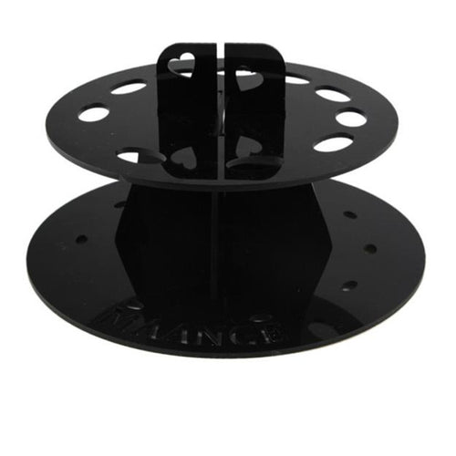 10 Hole Oval Makeup brushes Holder Drying Rack Organizer Cosmetic Shelf Tools Black