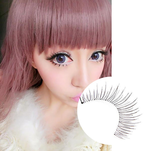 10 Pairs Hand Made Natural Long Plastic Black Terrier Makeup False Eyelashes Eye Lashes Extension For Party Nude Look