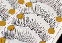 10 Pairs Hand Made Natural Long Plastic Black Terrier Makeup False Eyelashes Eye Lashes Extension For Party Nude Look