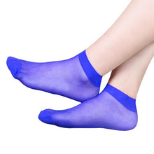 10 Pairs Socks 2016 Fashion Women's Socks Crystal Thin Transparent Thin Silk Socks Women In Summer Sokken Vrouwen 10 Colors