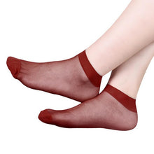 10 Pairs Socks 2016 Fashion Women's Socks Crystal Thin Transparent Thin Silk Socks Women In Summer Sokken Vrouwen 10 Colors