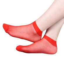10 Pairs Socks 2016 Fashion Women's Socks Crystal Thin Transparent Thin Silk Socks Women In Summer Sokken Vrouwen 10 Colors