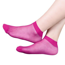 10 Pairs Socks 2016 Fashion Women's Socks Crystal Thin Transparent Thin Silk Socks Women In Summer Sokken Vrouwen 10 Colors