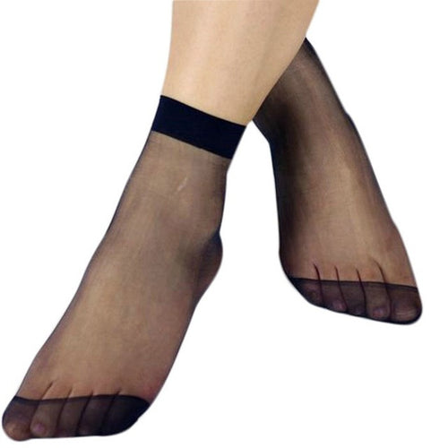10 Pairs Women's Slim Stokings Casual Resilient Transparent Sexy Socks Calze#B629