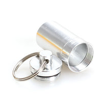 10 Pcs Pill Medicine Box Case Bottle Holder Aluminum Container Keychain