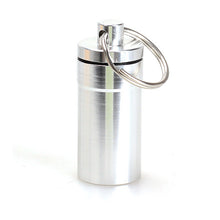 10 Pcs Pill Medicine Box Case Bottle Holder Aluminum Container Keychain