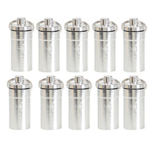 10 Pcs Pill Medicine Box Case Bottle Holder Aluminum Container Keychain