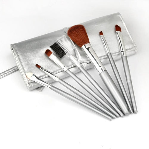 100% Brand New and high quality 1 Set/7 PCS Wood Makeup Brush Makeup Cosmetic Tools Beauty Brushes + 1x Bags 2017 Anne