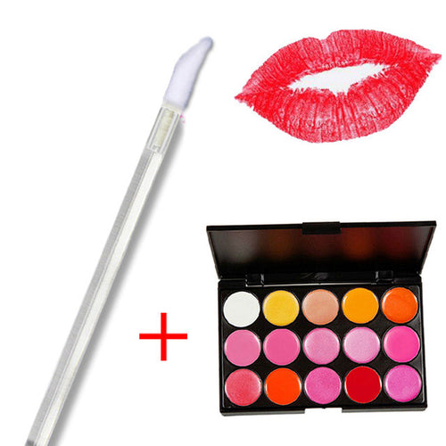 100 Pcs Disposable Lipstick Lip Brush + 15 Colour Contour Kit Makeup Lipstick Concealer Camouflage Neutral Palette
