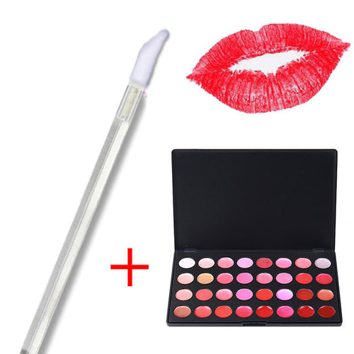 100 Pcs Disposable Lipstick Lip Brush + 32 Colour Contour Kit Makeup Lipstick Concealer Camouflage Neutral Palette