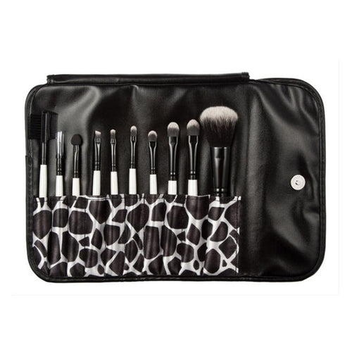 100% new and high quality! 10pcs Stone Pattern Markings Cosmetic Makeup Brush Brushes Set Kit brosse cheveux Anne