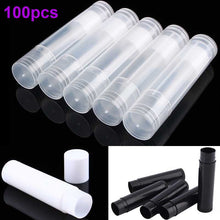 100PCS Cosmetic DIY Empty Chapstick Lip Gloss Lipstick Balm Tube with Caps Container Lip